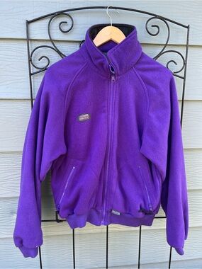 Sierra Sport medium Purple Fleece Jacket - Full Zip Cozy Coat